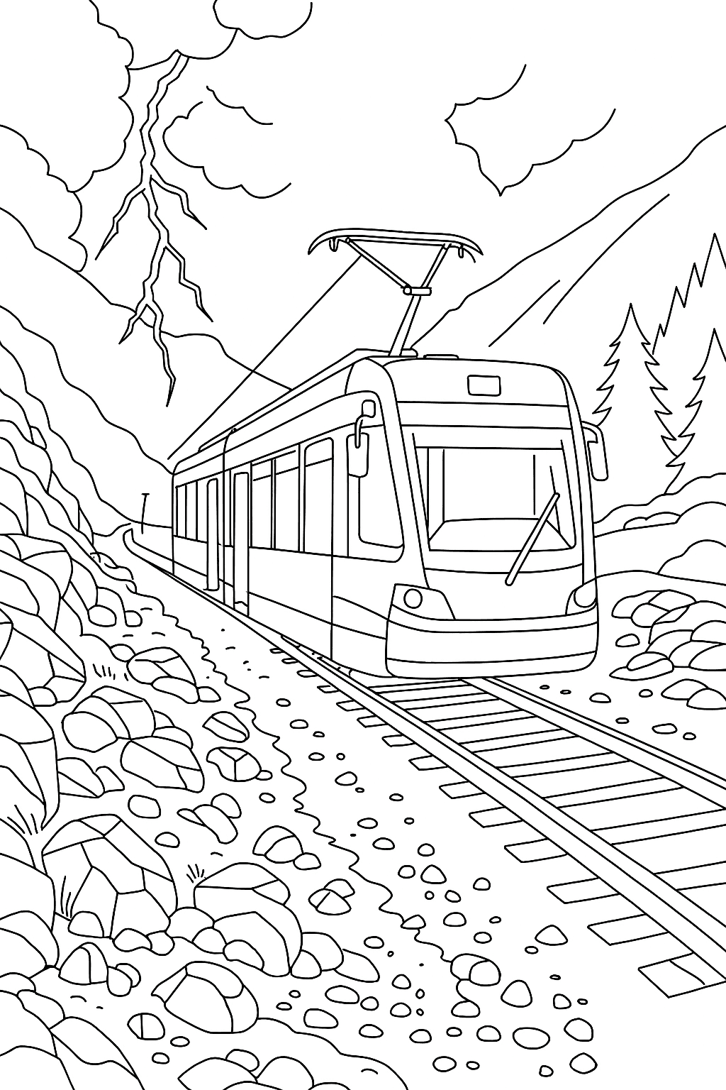 Tram Over Rough Terrain