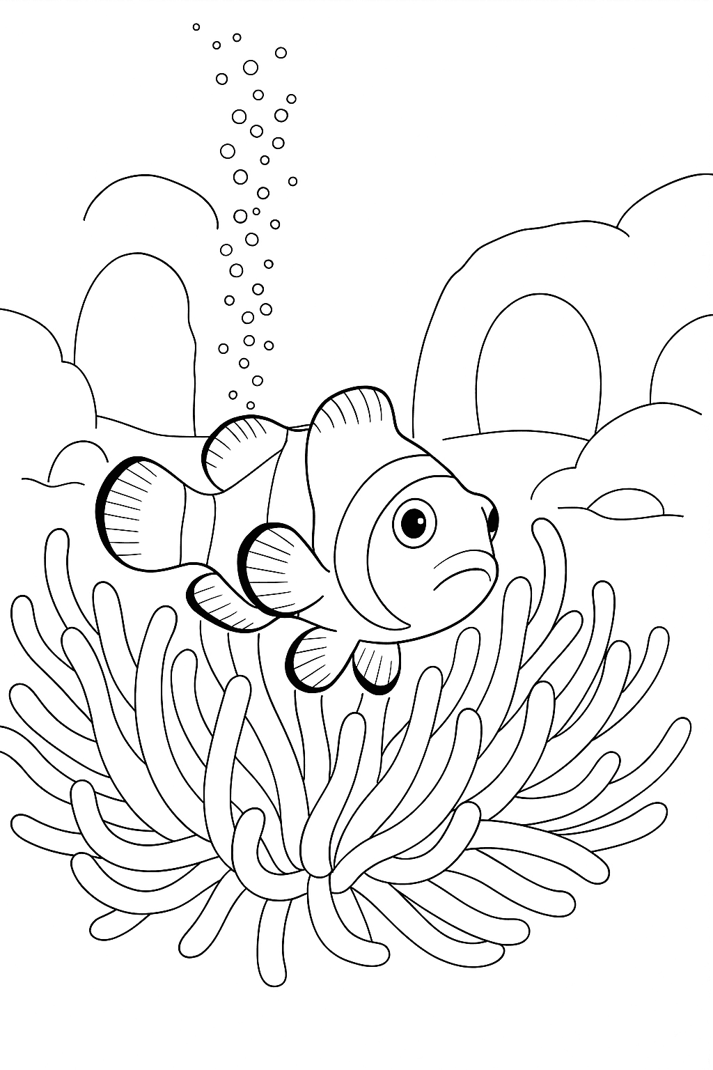 Clownfish Bubbles Anemone